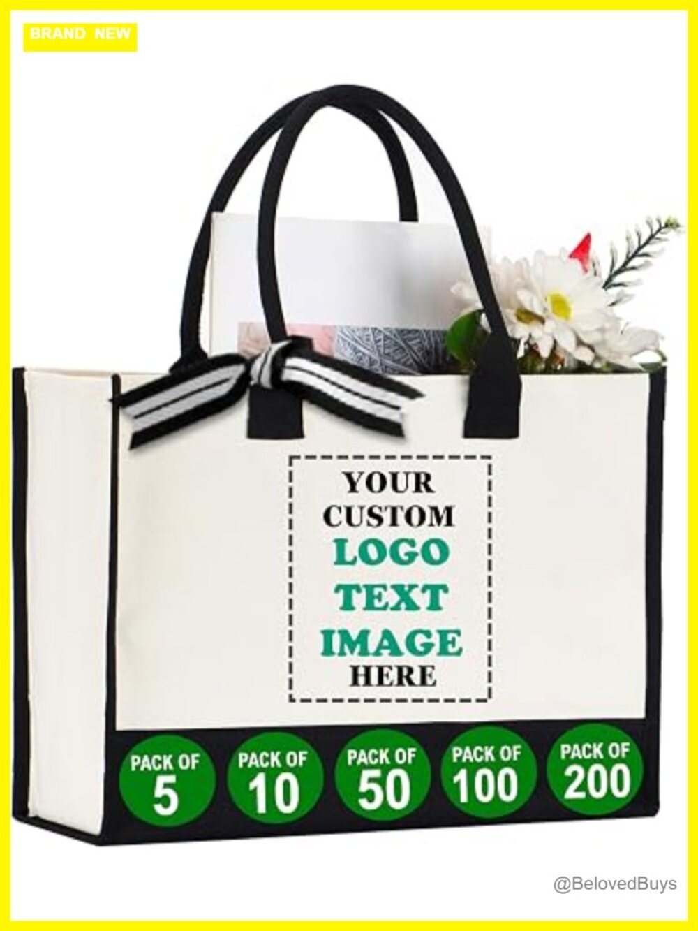 Custom Logo Tote Bags Bulk 100% Cotton Reusable Promotional Shopping Bag